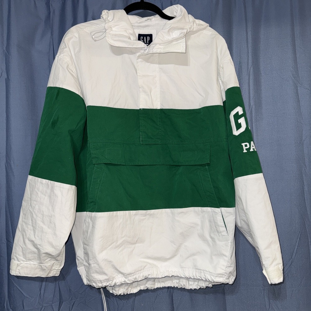 Palace x Gap Windbreaker White & Green Size Men Small Oversized